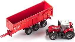 Modelo de tractor MASSEY FERGUSON con remolque SIKU 1:87