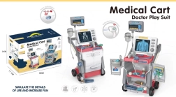 Set médico con función de sonido – carrito rosa