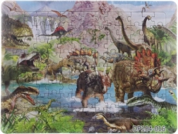 Puzle de dinosaurios de 104 piezas con base