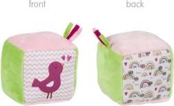 Cubo motriz textil Goki Pajarito/Arcoíris