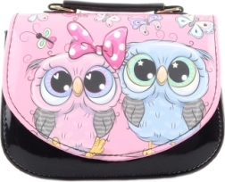 Bolso infantil con búhos, negro