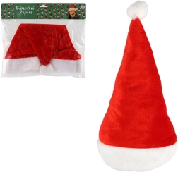 Gorro navideño de Santa para adultos de tela suave, diámetro 29 cm