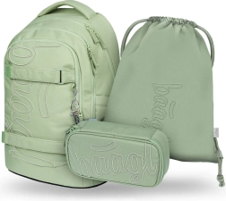 Set para escolares BAAGL Skate Max Mentol: mochila, estuche, bolsa