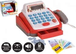 Pequeña caja registradora digital para niños con accesorios, luz y sonido