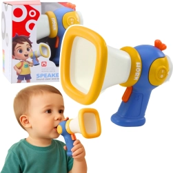 Megáfono infantil con cambio de voz y efectos de luz – azul