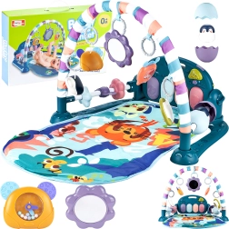 Alfombra de juego interactiva con piano azul