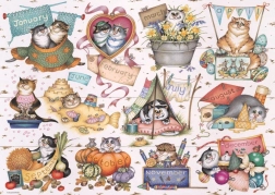 Puzzle Ravensburger Calendario de gatitos 1000 piezas