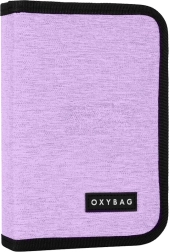 Estuche escolar Unicolor morado, de un piso con dos solapas