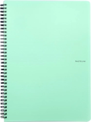 Bloc de espiral A5 Pastelini, verde, cubiertas de PP