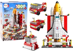 Kit de construcción cohete y vehículos espaciales 6 en 1, 1000 piezas