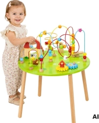 Viga mesa de actividades sensorial educativa de madera XXL Montessori