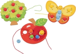 Set de juguetes de madera para enhebrar – 3 piezas