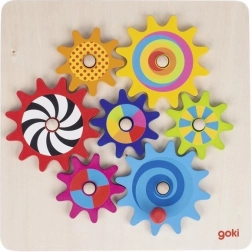 Juego de madera con engranajes Goki