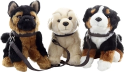 Cachorrito de peluche con correa 16 cm eco-friendly