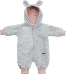 New Baby teddy bear mono infantil de invierno gris-rosa