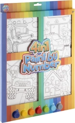 Pintura por números 4 en 1 para chicos – set creativo