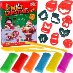 Set creativo navideño con plastilina y moldes
