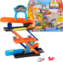 Garaje de acrobacias Hot Wheels City transformable con coche
