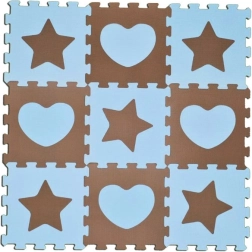 Puzzle de espuma estrellas y corazón azul