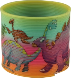 Resorte mágico con dinosaurio