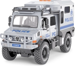 Coche blindado de policía con efectos de luz y sonido 24 cm