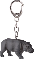 Llavero con figura de hipopótamo