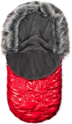 Saco de invierno de lujo con borreguito NEW BABY rojo