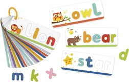 Tooky Toy alfabeto montessori – set de tarjetas y letras para aprender palabras, 57 piezas