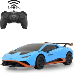 Coche RC Lamborghini Huracán STO a escala 1:24, azul