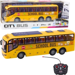 Autobús escolar RC amarillo de carreras 1:30 con control remoto