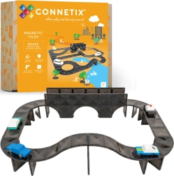 Connetix Roads Creative Pack carreteras magnéticas – set creativo de 48 piezas