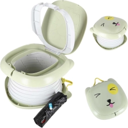 Orinal de viaje plegable para niños, verde