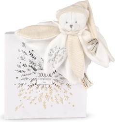 Set de regalo: peluche suave Osito con gorrito beige