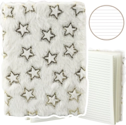 Cuaderno con funda de felpa Estrellas doradas A5 80 hojas