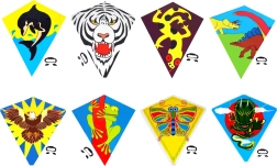 Cometa voladora con embalaje en checo