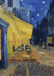 Puzzle Art Collection – terraza de cafetería por la noche 1000 piezas