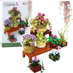 Juego de construcción Flores en macetas con dos estantes – 1446 piezas
