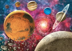 Puzzle CHERRY PAZZI espacio sobre el horizonte lunar – 1000 piezas