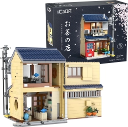 CaDA casa de té japonesa, kit de construcción con iluminación LED, 1200 piezas