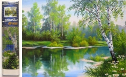 Pintura de diamantes Paisaje primaveral 30x40 cm
