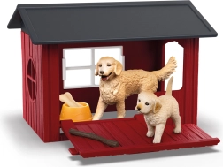 Caseta de perro con golden retriever Schleich Farm World