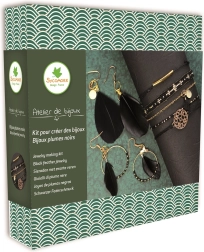 Fabricación de joyas – bisutería con plumas negras