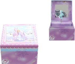 Joyero musical con princesa y caballo