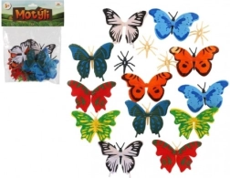Mariposas de plástico 12 uds en bolsa (7–8 cm)