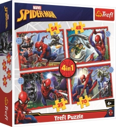Puzle 4 en 1 Spider-Man Heroico