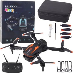 Dron con cámara LU800 con luces LED - naranja