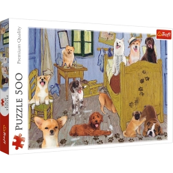 Puzle de 500 piezas – Habitación de VAN GOGH: Revolución canina Trefl