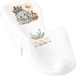 Asiento de baño antideslizante Wild & Free elefantito blanco