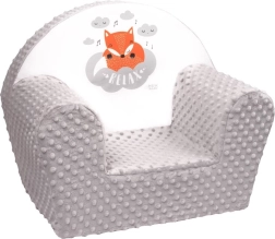 Sillón infantil de minky NEW BABY Zorro – gris