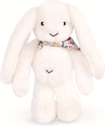 Doudou conejo de peluche con pañuelo blanco 35 cm